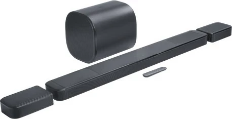 Soundbar JBL Bar 1300 M2 11.1.4 1170W me subwoofer wireless 12" dhe altoparlantë rrethues wireless të shkëputshëm, i zi