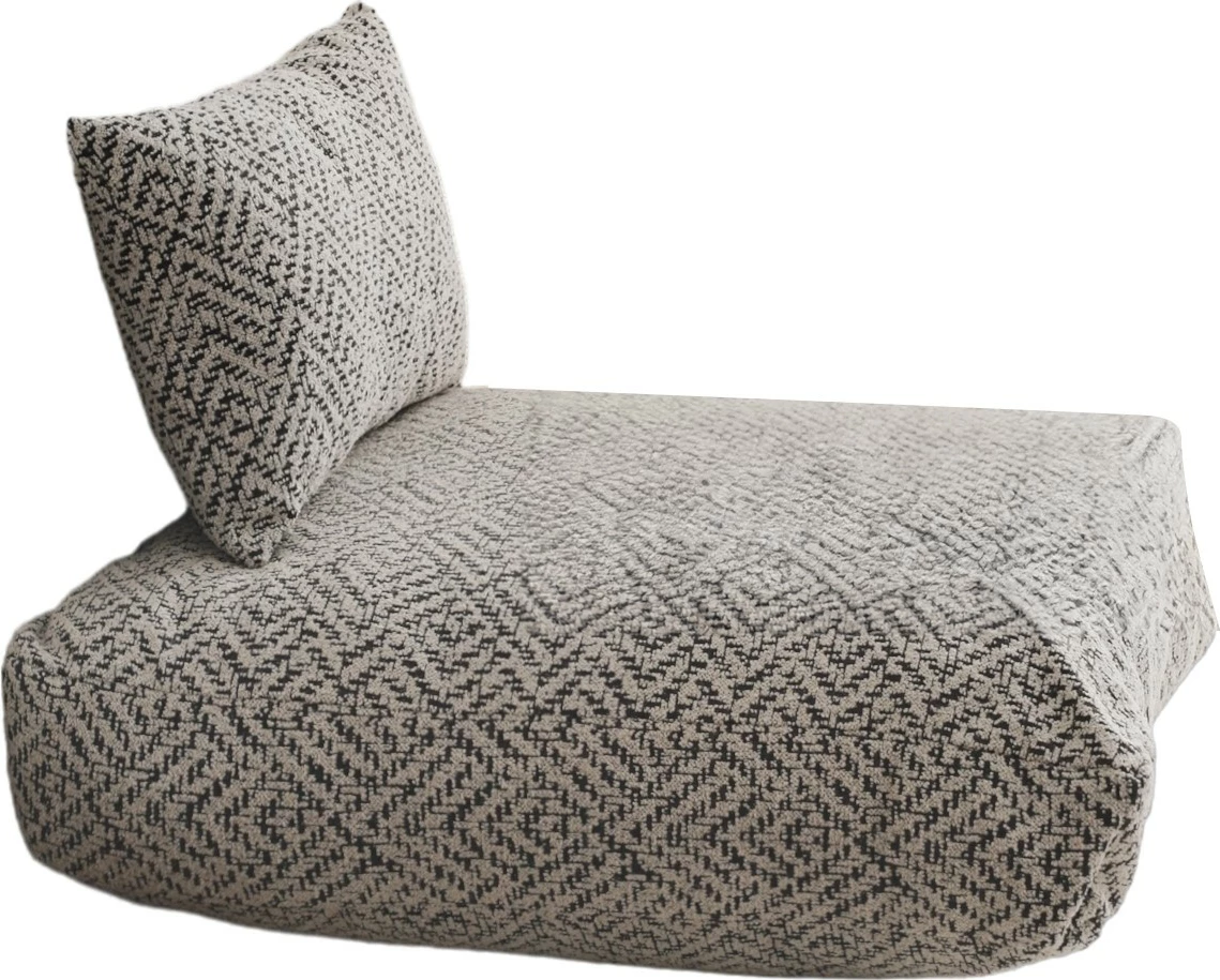 Jastëk i madh Atelier del Sofa, Dokuma - Zikzak, ngjyrë gri