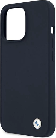 Mbështjellës BMW BMHCP13LSILNA për iPhone 13 Pro/13 6.1\" Hardcase silikoni Silicone Signature, blu navy, në kuti
