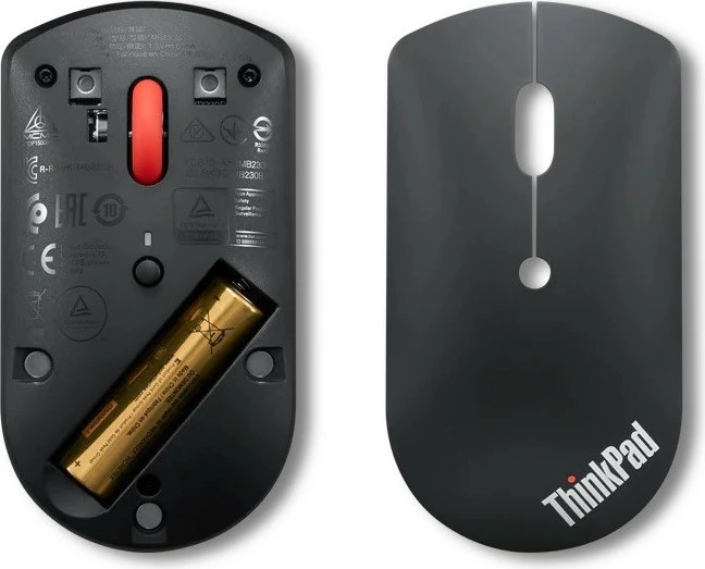 Maus Lenovo ThinkPad Bluetooth Silent 4Y50X88822, wireless, 800–2400 DPI, 3 butona, Bluetooth 5.0, e zezë