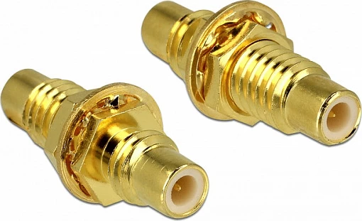 Adapter RF DeLOCK 65874, SMC mashkull-mashkull, 50 Ω, 6.4 mm, i artë