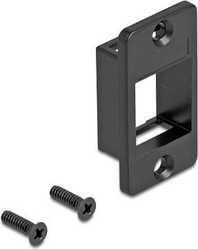 Kornizë snap-in Keystone DeLOCK 67336, zink, 19.1 x 35.5 x 9.8 mm, e zezë