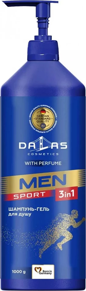 Xhel dushi 3-në-1 për meshkuj Dalas Men Sport 1000g