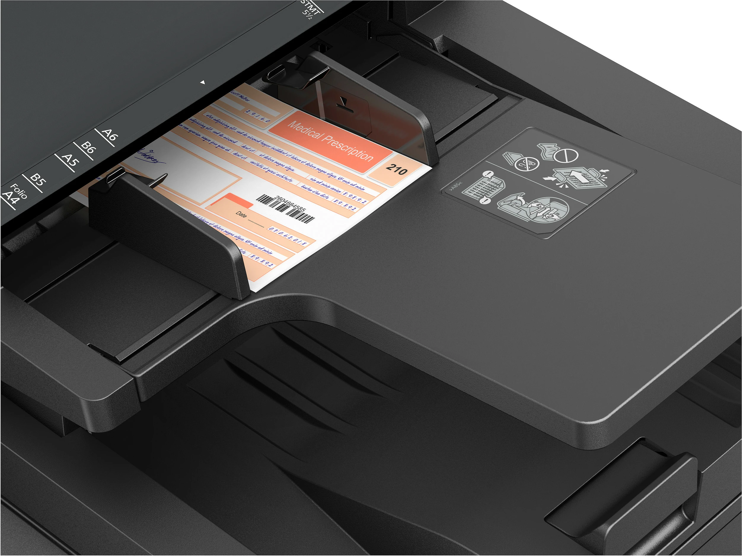 Printer multifunksional Kyocera ECOSYS MA5500ifx, laser mono A4, duplex, ADF 100 fletë, 1200 x 1200 DPI, bardhë/zi
