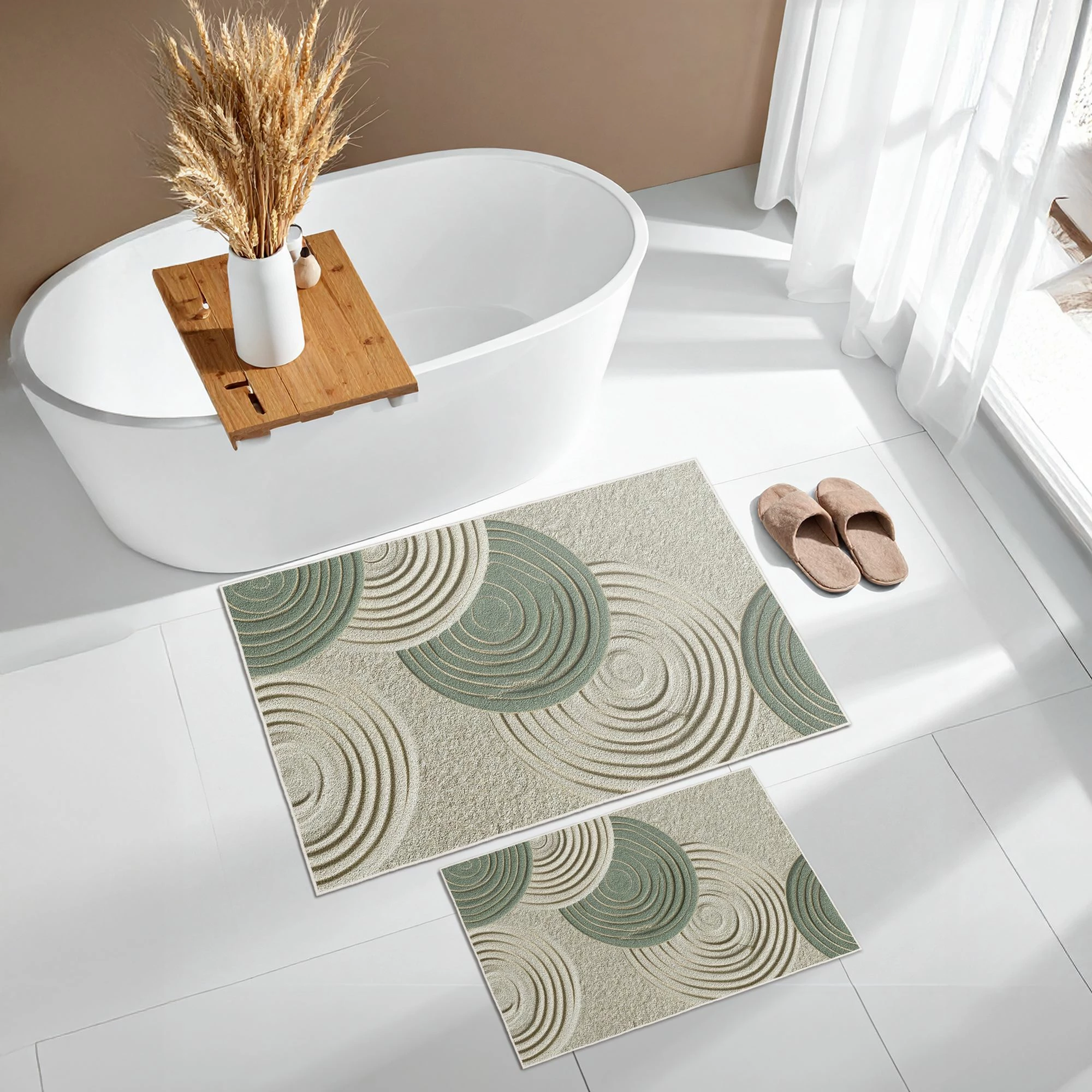 Set tapetash për banjo, 2 copë, ngjyrë e gjelbër, Mijolnir, Asr41