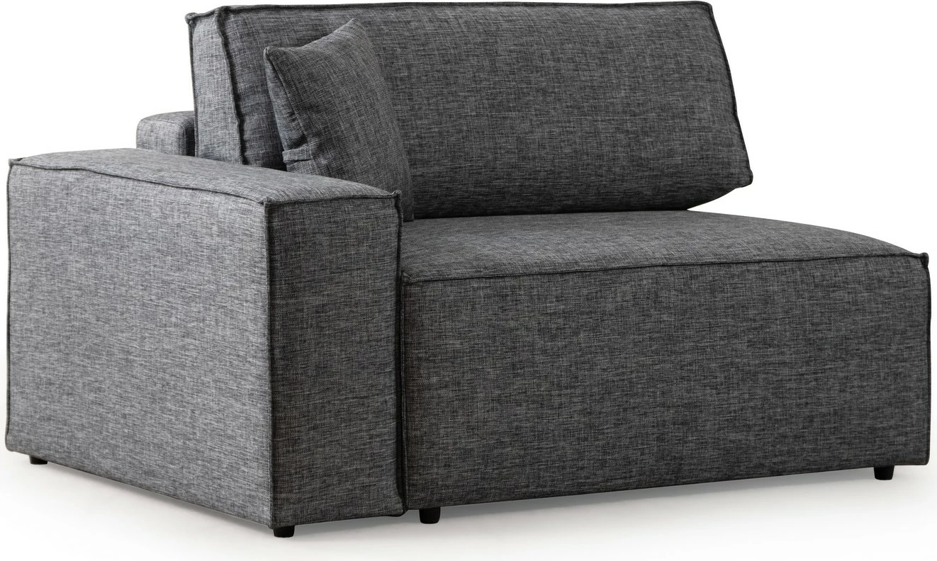 Kënd-sofë krevati Atelier del Sofa, kënd i djathtë, ngjyrë gri e errët