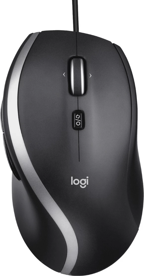 Maus Logitech M500s Advanced 910-005784 me kabllo USB, optik, me rrotë scroll të shpejtë, Silver/Black