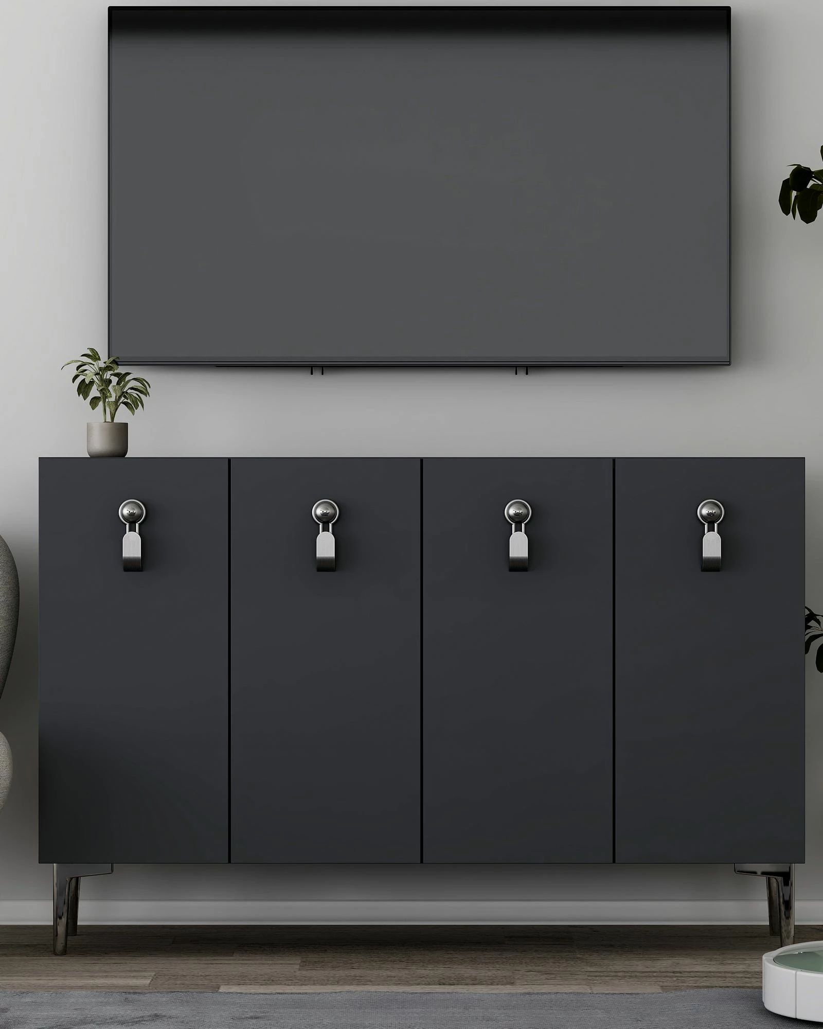 Konsol Skye Decor, anthracite, silver, 8181KM-64