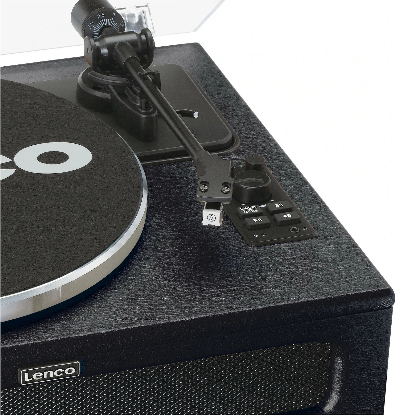 Gramafon Lenco LS-430BK, me altoparlantë të integrum, Bluetooth 5.0, 40 W, 33/45 RPM, i zi