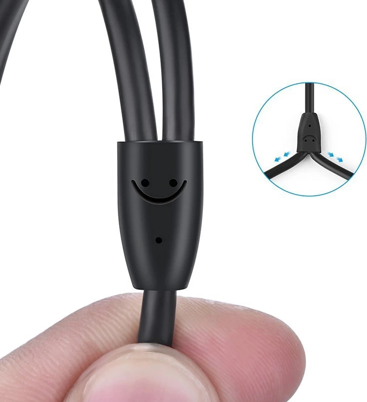 Kabllo audio Ugreen AV116 10584, mini jack 3.5mm në 2RCA, 2m, e zezë
