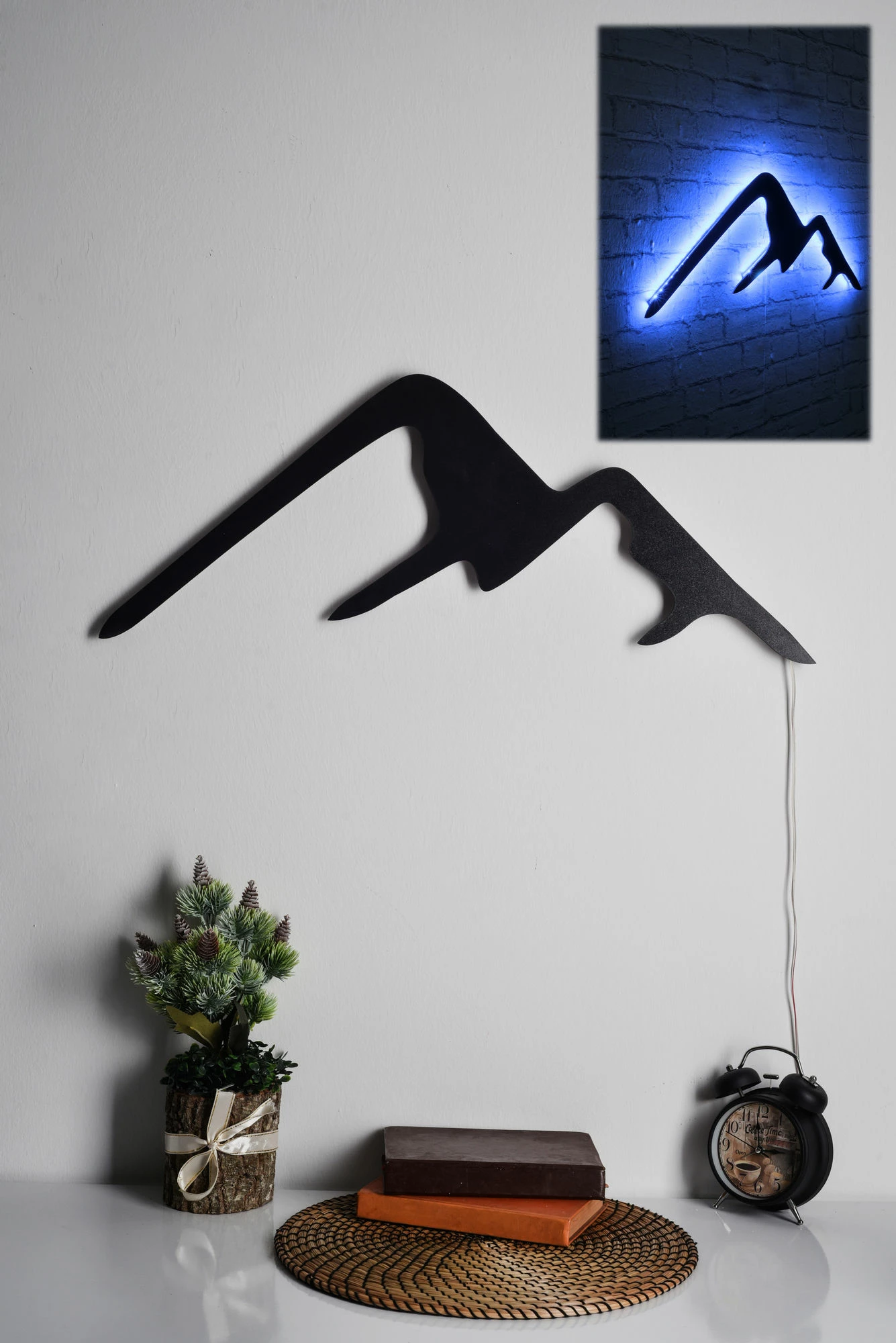 Dritë dekorative LED, motiv mali, ngjyrë blu
