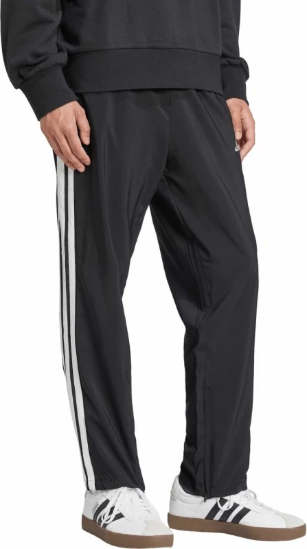 Pantallona meshkuj adidas Essentials 3-Stripes Stanford Open Hem JC8491, të zeza