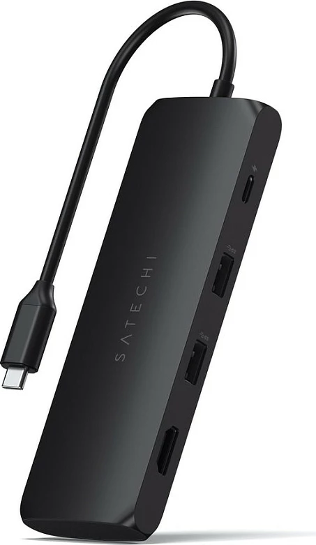 Adapter USB-C multiport Satechi ST-UCHSEK me kasë SSD, i zi