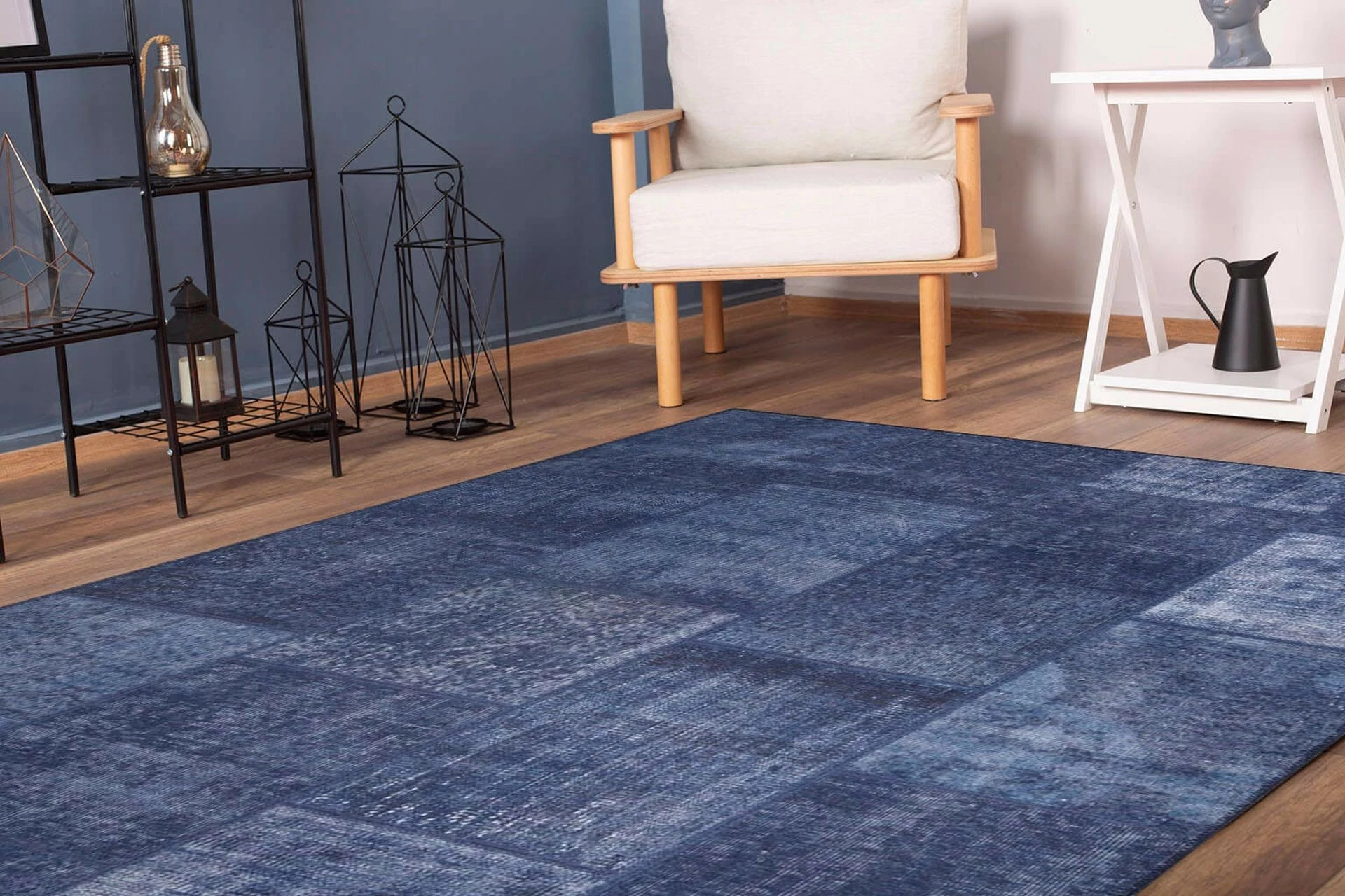 Qilim Conceptum Hypnose Jazz Chenille, 210x310cm, ngjyrë kaltër e errët