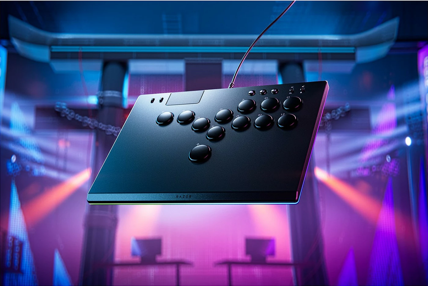 Kontroller lojërash Razer Kitsune për Playstation 5/PC, i zi, me drita RGB