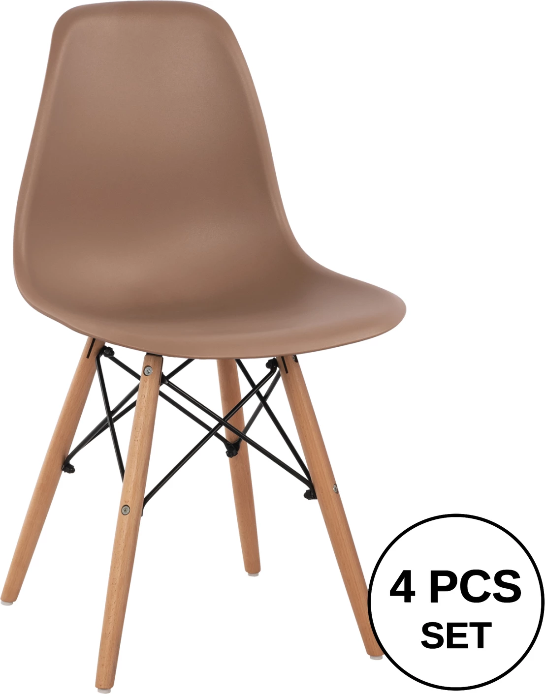 Set Karrige Twist PP Cappuccino FH8460.25, 46x50x82 cm, 4 copë