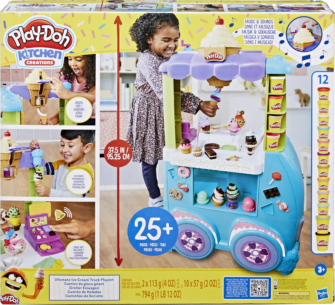 Set lodër për fëmijë Play-Doh Kitchen Creations Ultimate Ice Cream Truck 