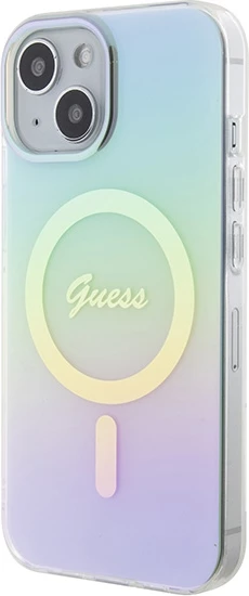 Mbështjellës Guess GUHMP15SHITSQ për iPhone 15 6.1", MagSafe, turquoise