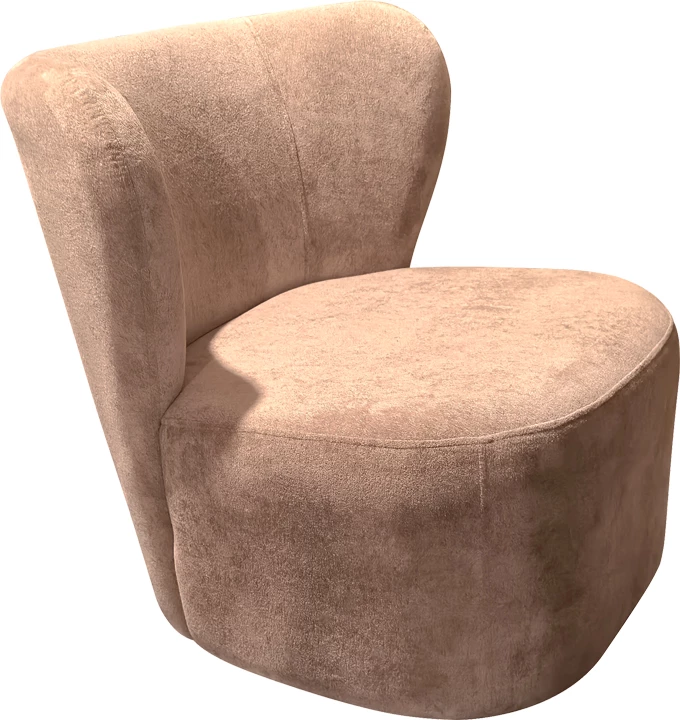 Fotel Veridian, material tekstili, ngjyrë mollë e kalbur, 63x70x66cm