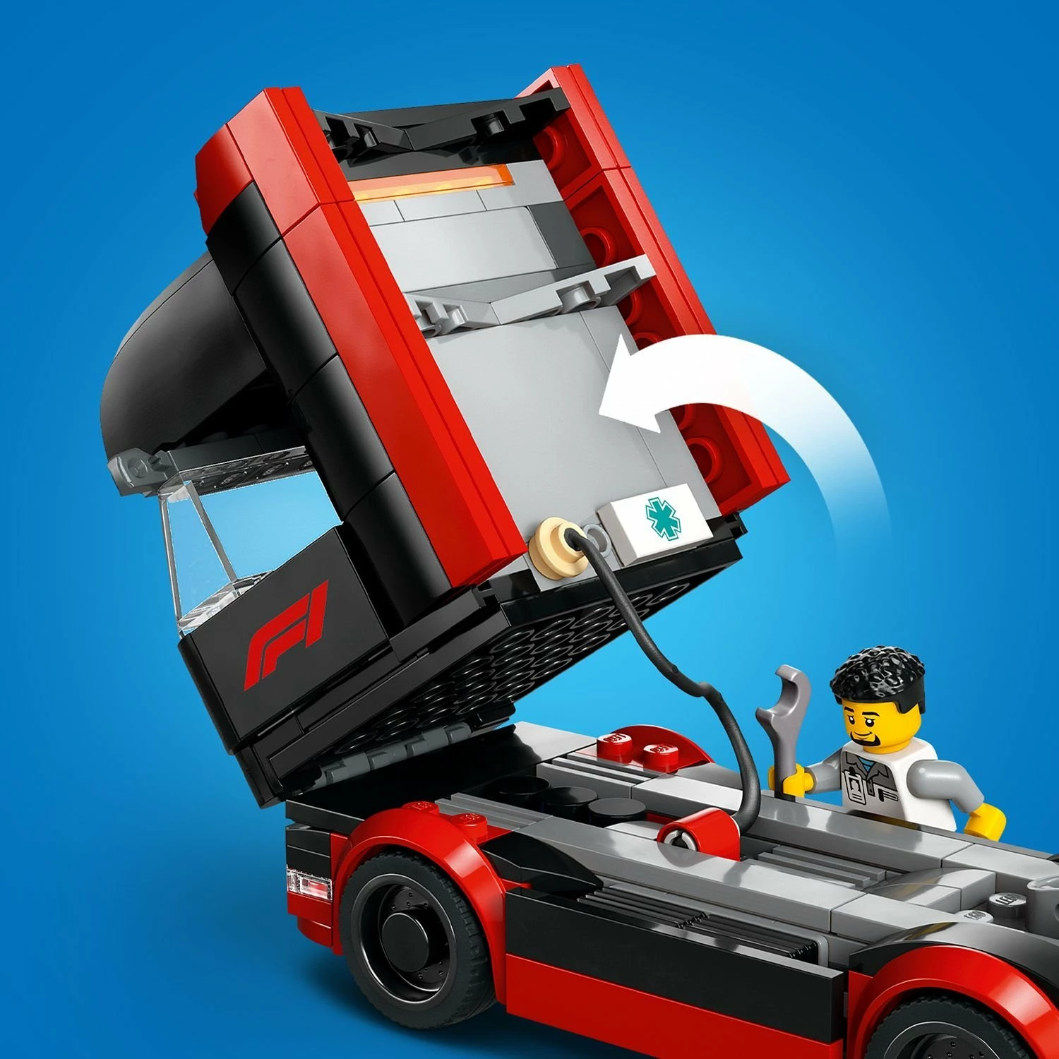 Set LEGO City Formula 1 kamion me RB20 & AMR24, 1086 copë, 60445