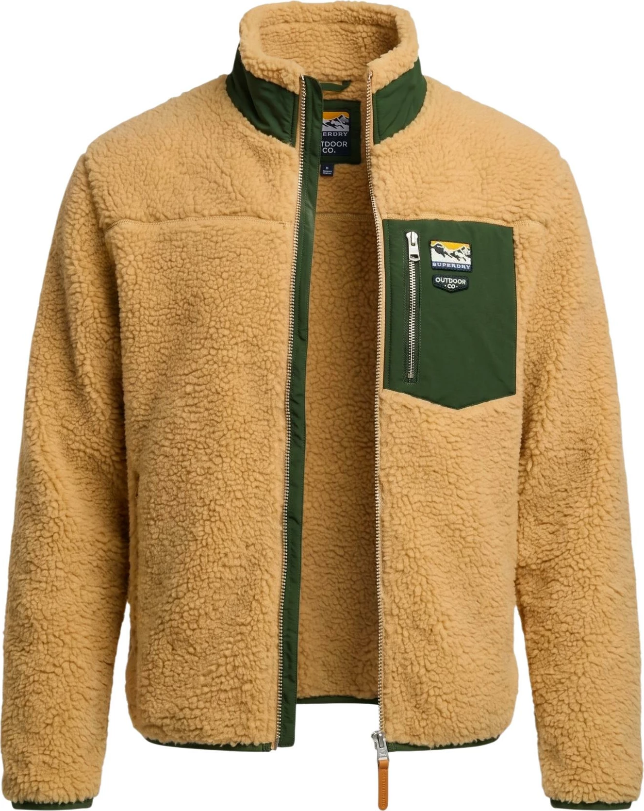 Jakne fleece për meshkuj Superdry Mountain Full Zip SDM2014575A, bezhë [Madhësia: S]