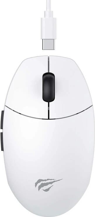 Maus gaming wireless Havit MS1039W, 7400 DPI, 6 butona, i bardhë
