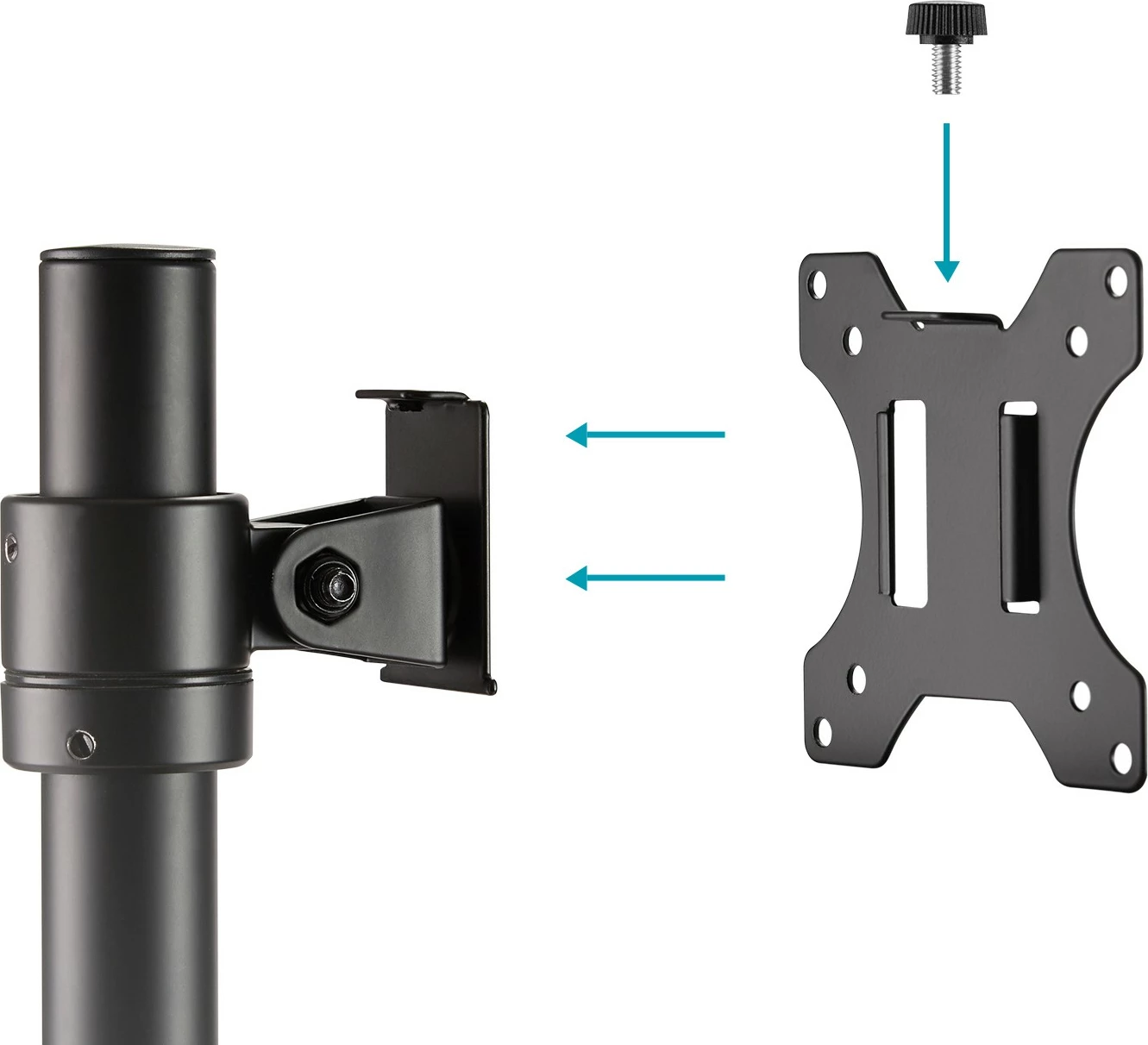 Mbajtëse monitori Digitus, universal, pole mount, 15-32 inç, clamp, e zezë