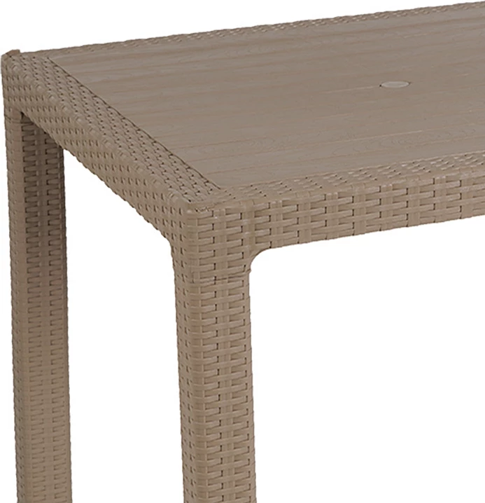 Sipërfaqe Tavoline Explore me mbrojtje UV PP ngjyrë kapuçino 90x90x73.5cm