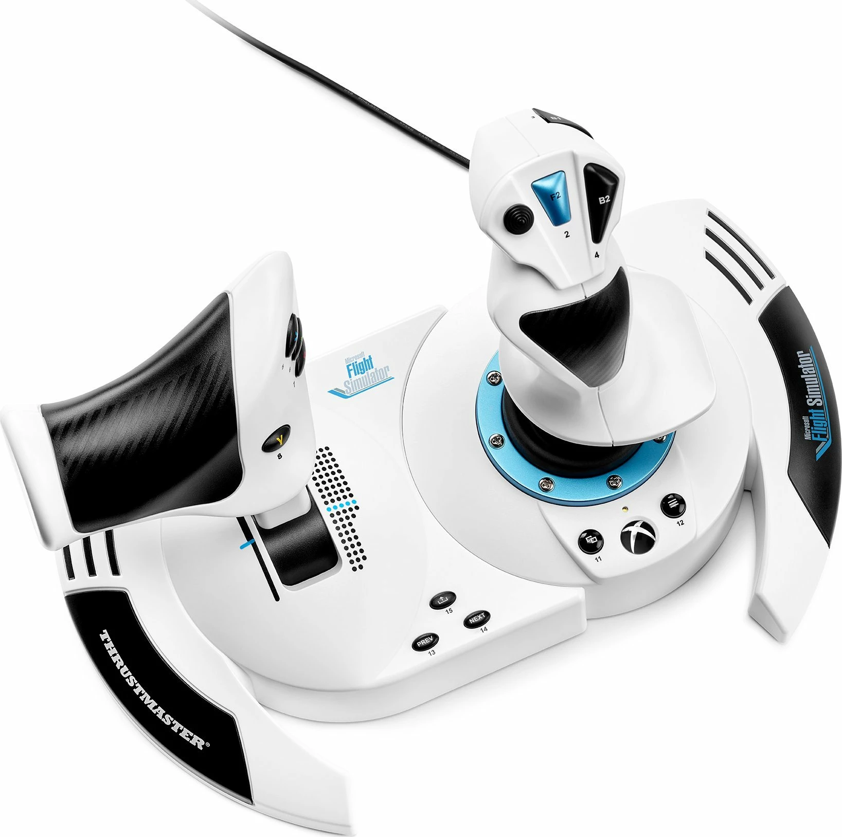 Joystick Thrustmaster T.Flight Hotas One Microsoft Flight Simulator Edition 4460295, me kabllo, për PC/Xbox Series X|S/Xbox One, i bardhë