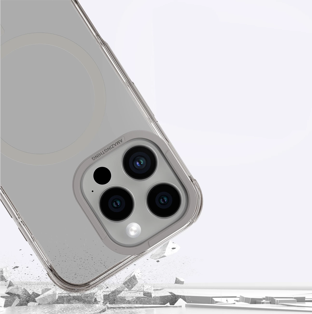 Mbështjellës AmazingThing Omni Mag Case për iPhone 16 Pro, Gri