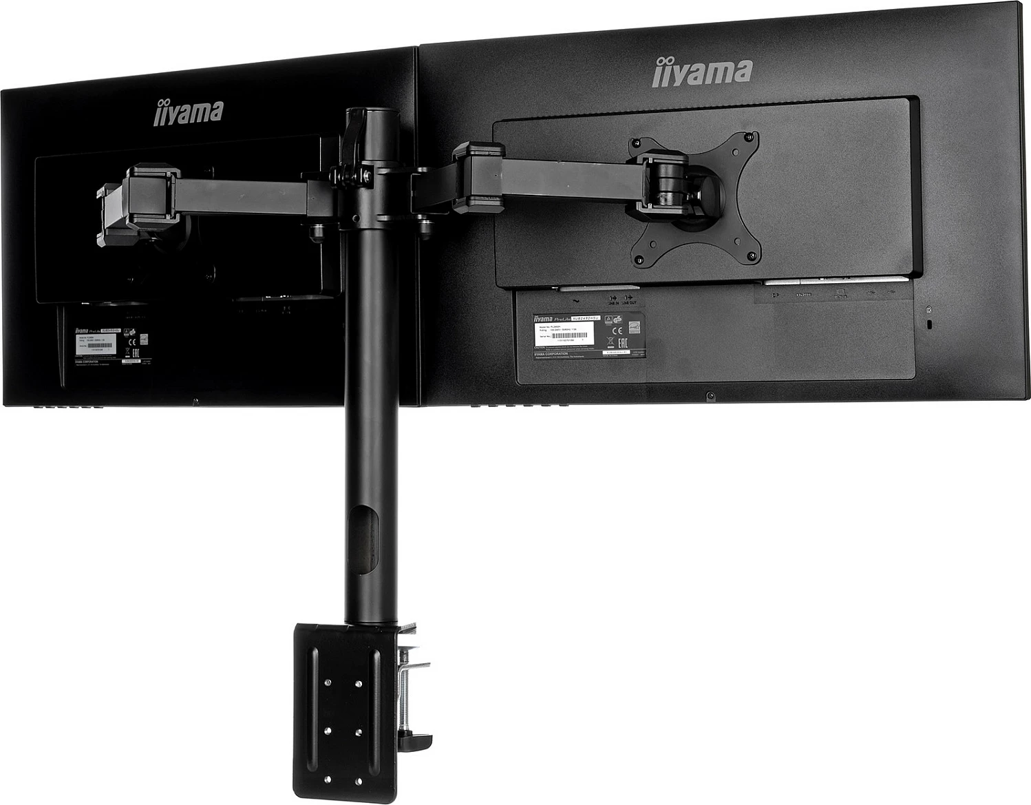 Mbajtës dual monitori iiyama DS1002C-B1, VESA 75x75/100x100, i zi