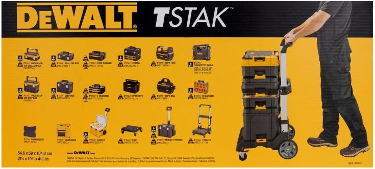 Karrocë platforme Dewalt DWST1-71196, e zezë/argjend