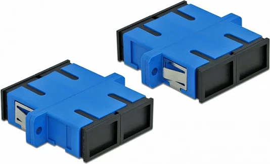 Kuplues fibër optike DeLOCK SC Duplex, Female/Female, single-mode, 4 copë, blu