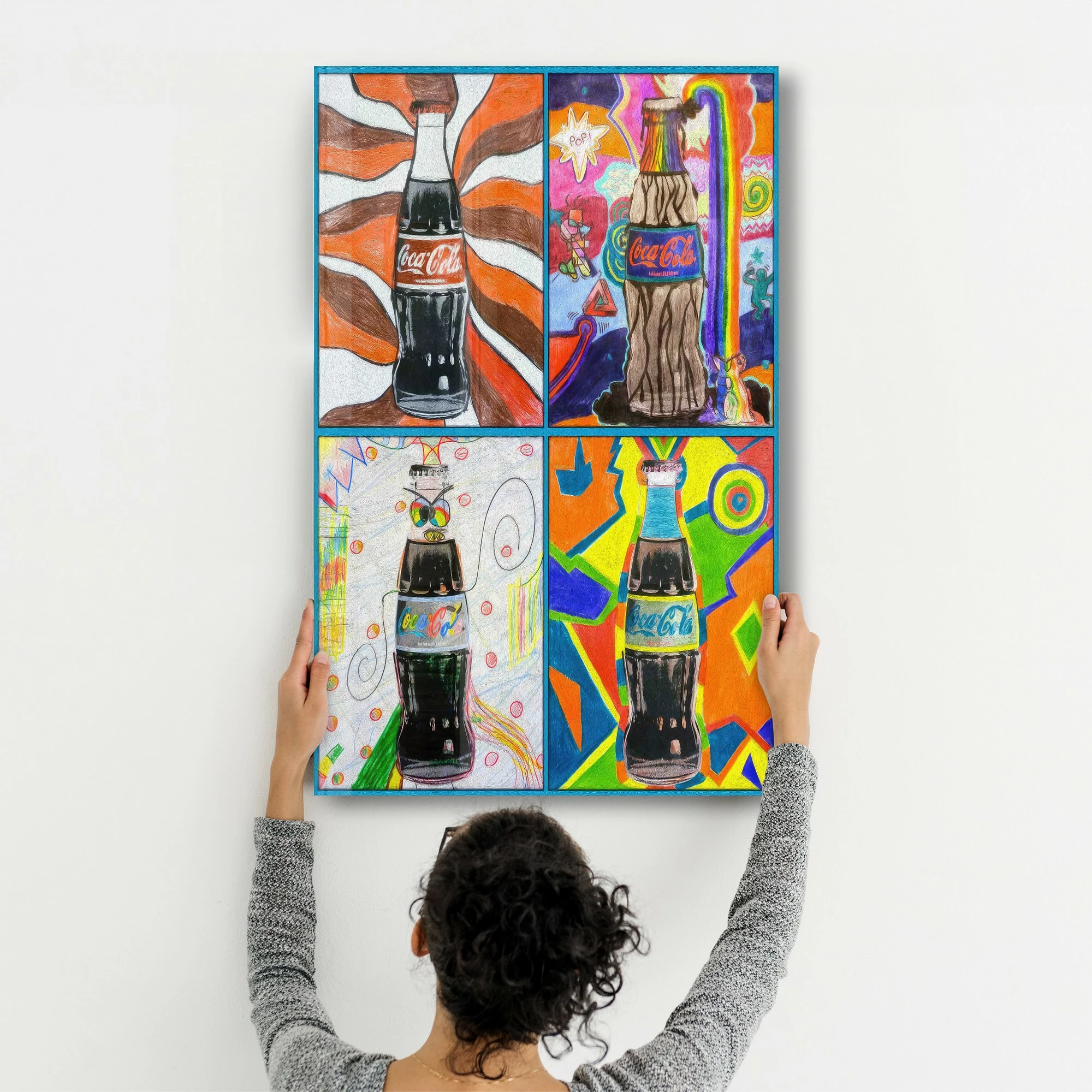 Pikturë dekorative prej xhami të temperuar, shumëngjyrëshe, SPR-1132, 46x72cm