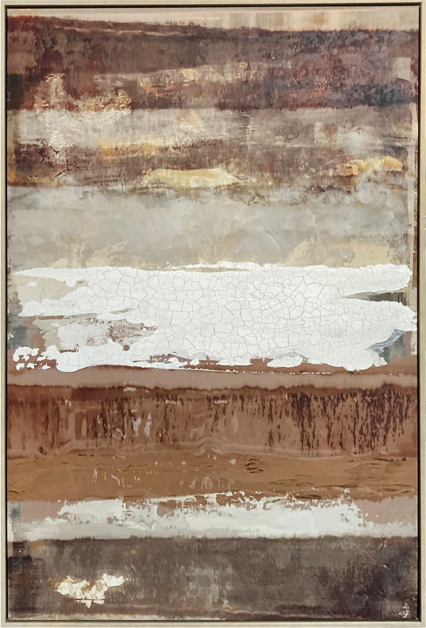 Pikturë dekorative MIRRHA me kornizë, kanavacë, ngjyrë kafe, 82.6x4.3x122.6cm