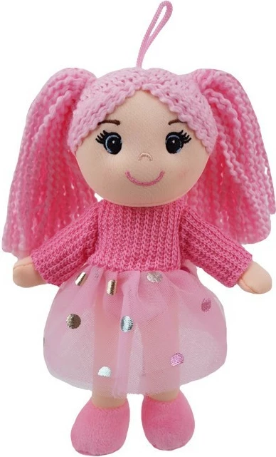 Kukull pëlhure, TULILO Ola 9539, 20 cm, rozë