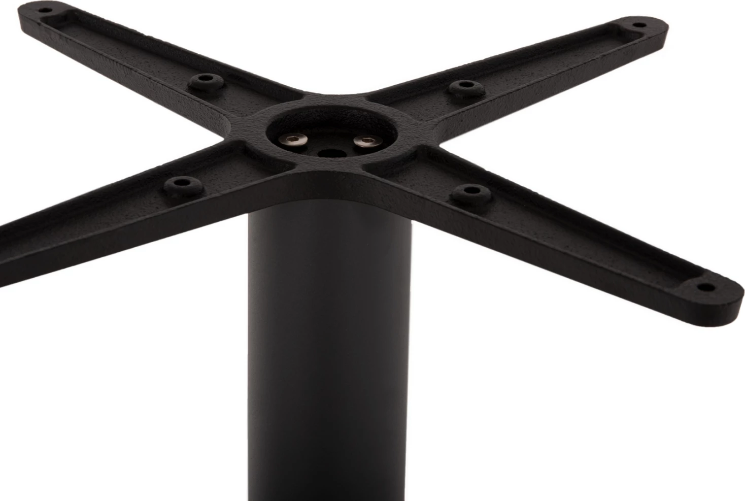 Bazë për tavolinë bar FH474.20 lartësi mesatare-metal gri mat-rregullues lartësie-kryq 46Χ46cm 45Χ45Χ94Hcm