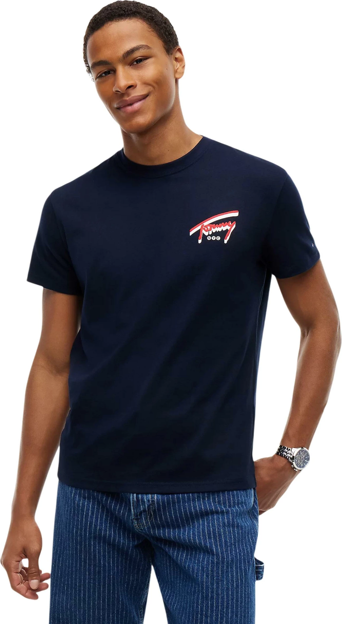 Maicë për meshkuj Tommy Hilfiger Jeans DM0DM23542, kaltër e errët