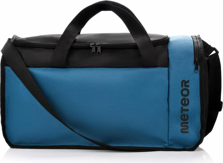 Çantë fitnesi Meteor, unisex, e zezë dhe blu