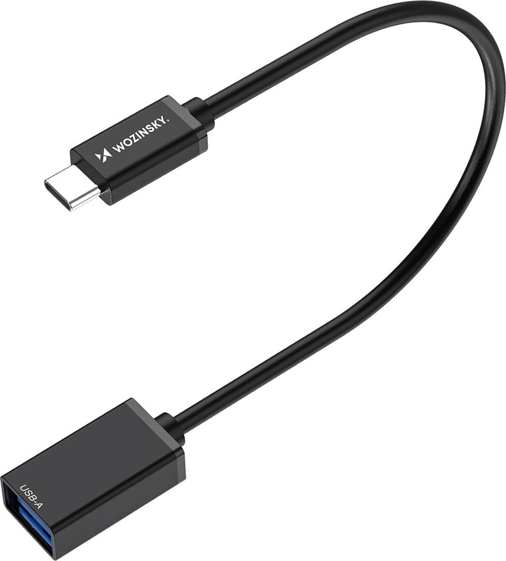 Adapter OTG Wozinsky WOTGY1S USB-C 3.0 në USB-A 3.0, 22cm, zi