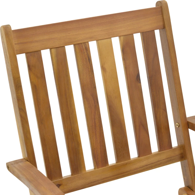 Karrige palosëse me krahë, dru akacie natyral, 56x61x89cm