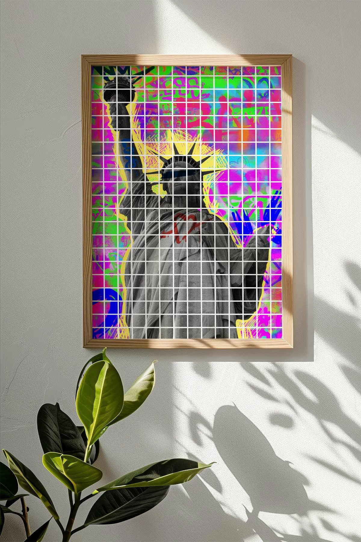 Pikturë dekorative me kornizë, Wallity, Popkare6, shumëngjyrëshe, 33x48cm