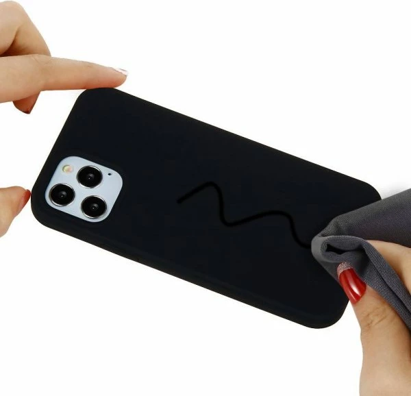 Mbështjellës silikon i lëngshëm ONASI 13387 për iPhone 13 Pro, e zezë