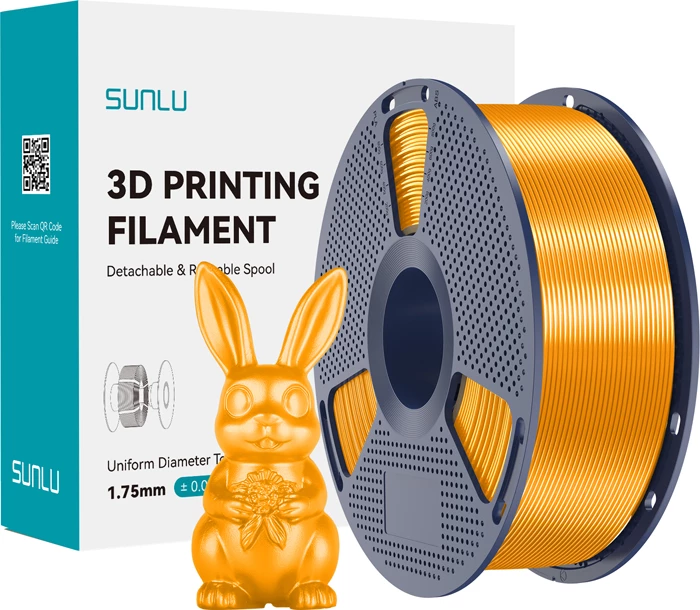 Filament për printim 3D Sunlu PLA+ Silk 1.75mm, brass