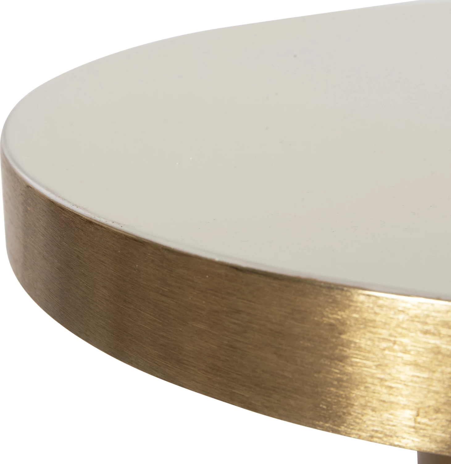 Tavolinë anësore ERODE FH4243.07 metalike në krem-ari Φ40,5x48Hcm