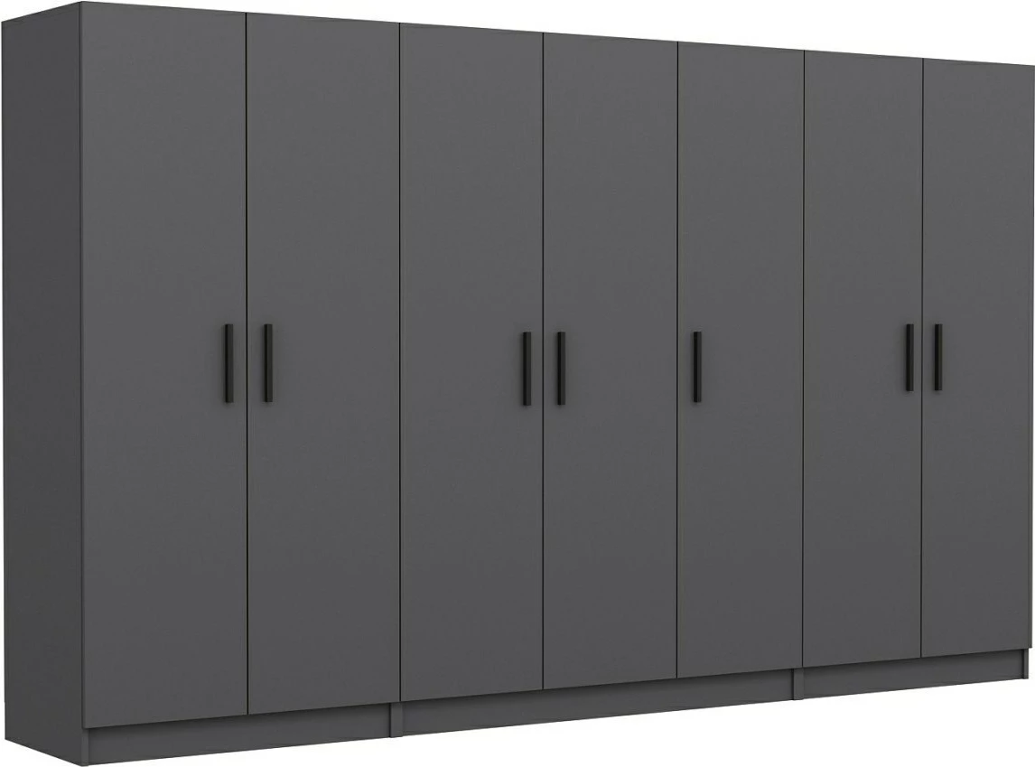 Dollap garderobe, ngjyrë antracit, Skye Decor, 315x210x52cm