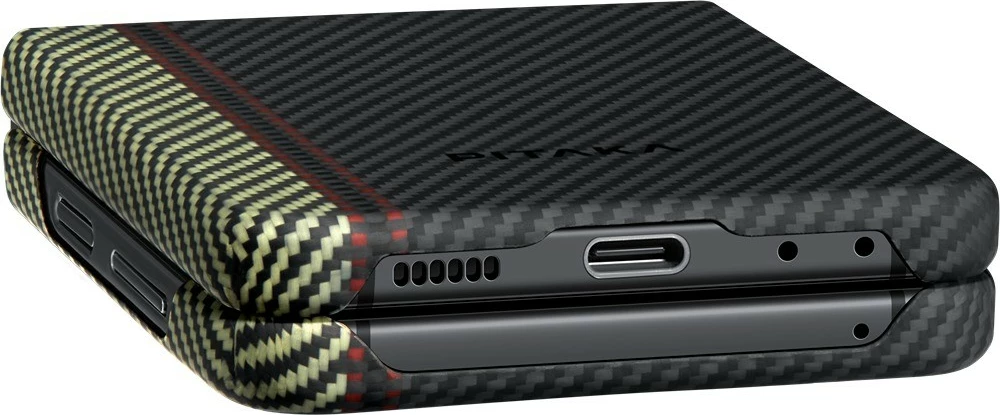 Mbështjellës Pitaka MagEZ Case 3 Overture për Samsung Galaxy Z Flip 5, aramid fiber, MagSafe, 1.05 mm, 22 g, Multicolor