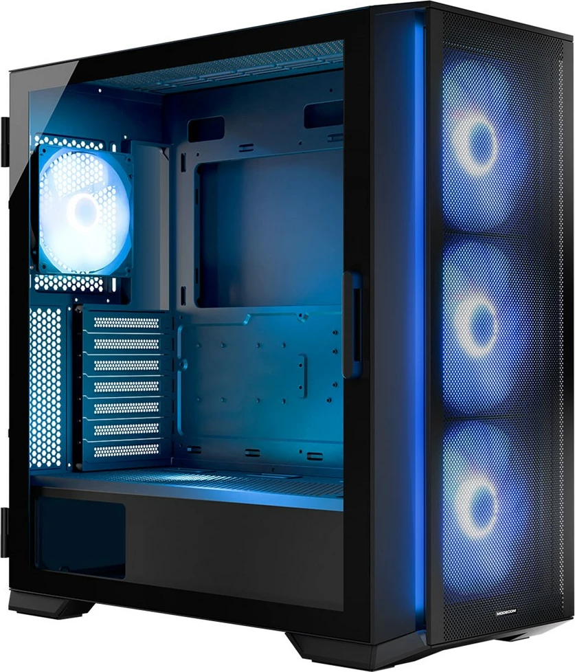Kasë MODECOM HORIZON ARGB Flow MIDI USB 3.0 X 2 CYPE-C, e zezë