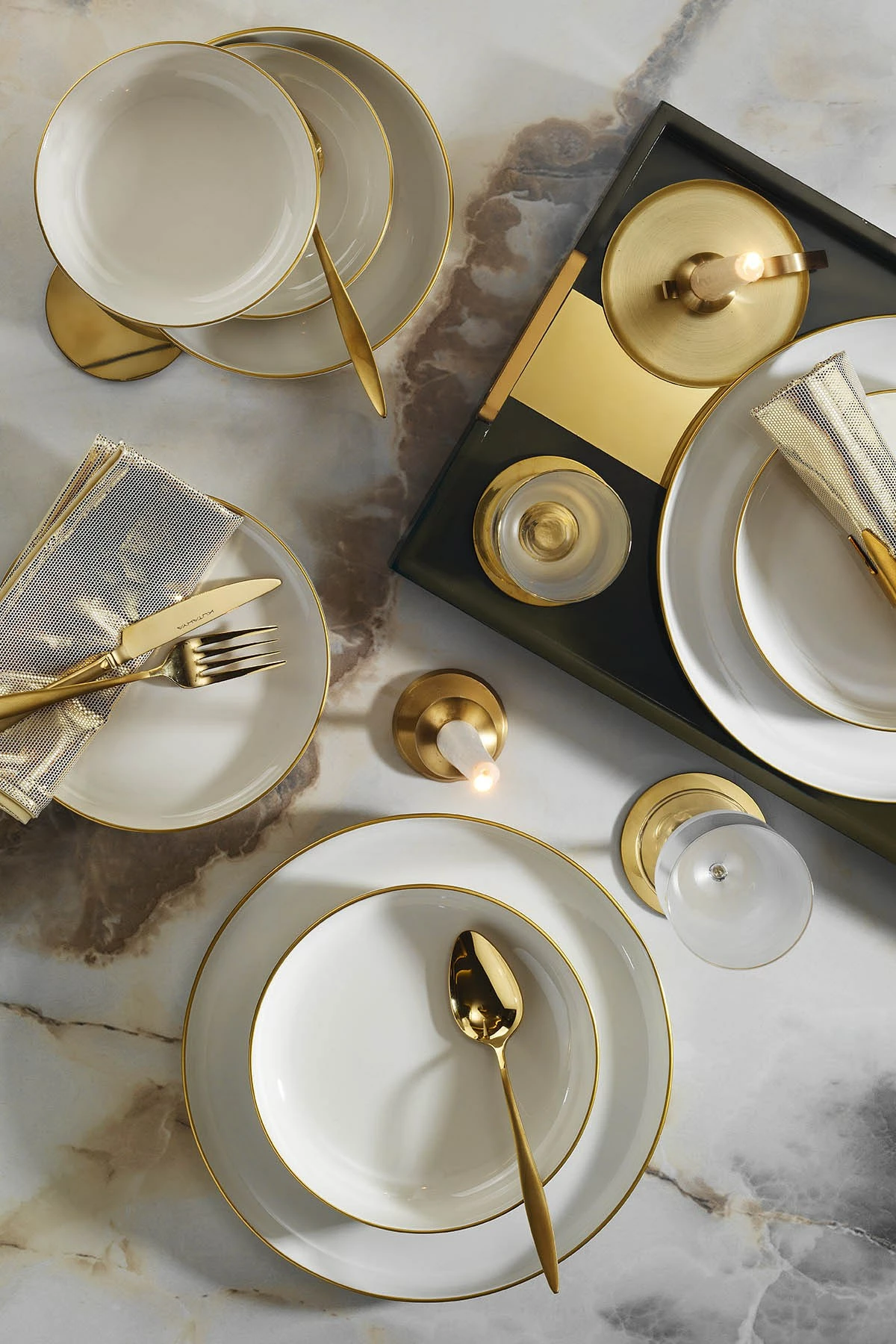 Set enësh për drekë, porcelan, shumëngjyrësh, 16 copë, MOD16YSA45R520