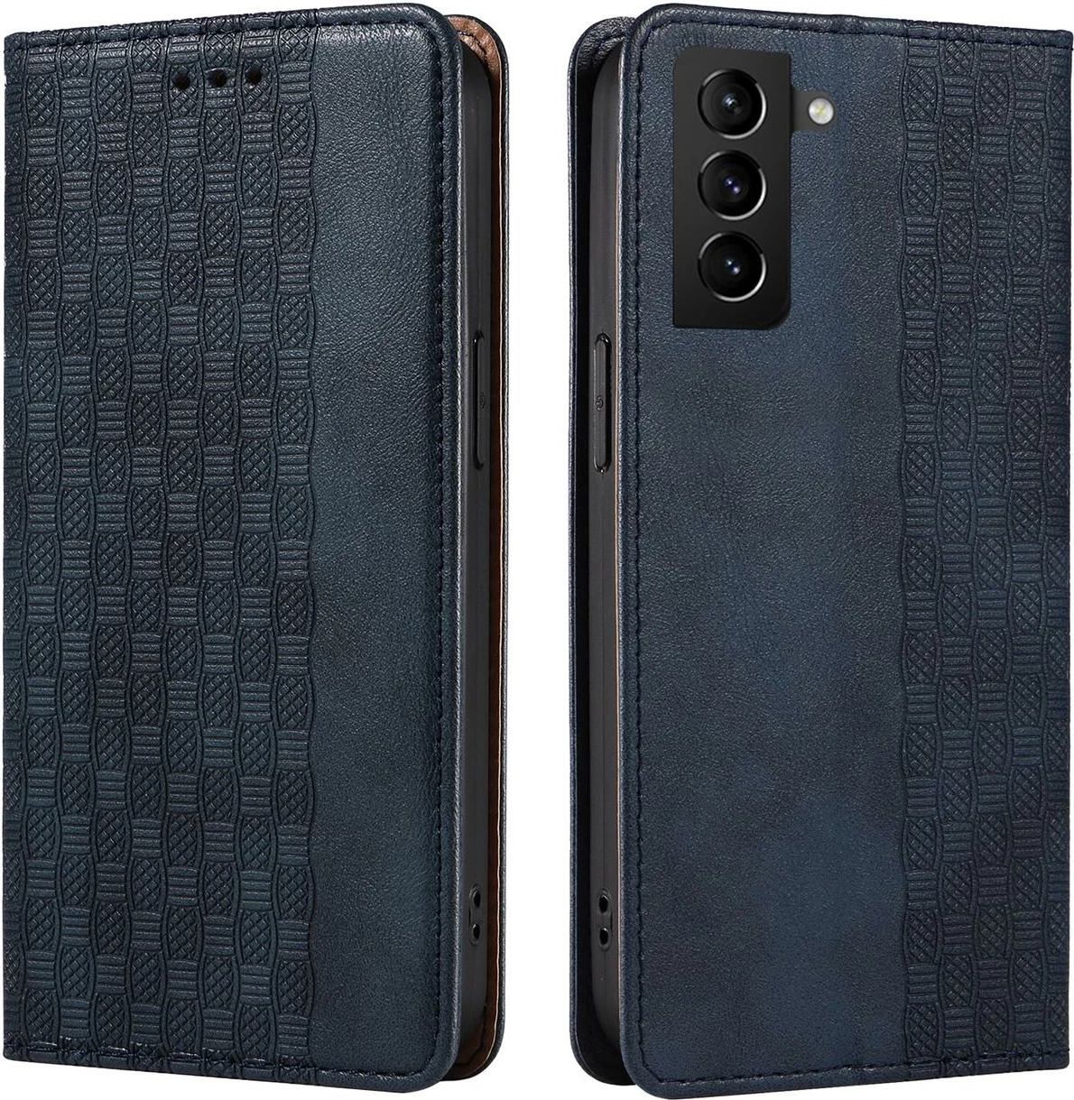 Mbështjellës Hurtel Magnet Strap Case për Samsung Galaxy S22+, me portofol dhe litar dore, Blu